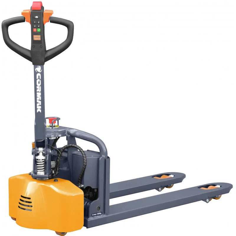 Cormak Electric Pallet Stacker Forklift Q15E 1500kg Li-Ion - Aries Machine Services
