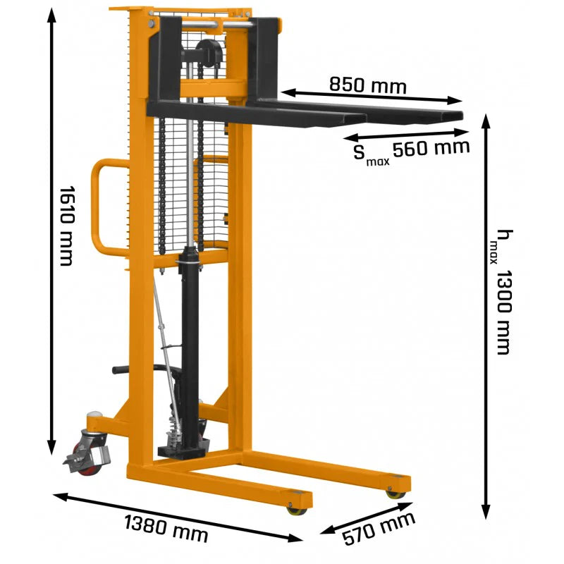 Cormak P513 Hydraulic Mast Pallet Stacker - Aries Machine Services