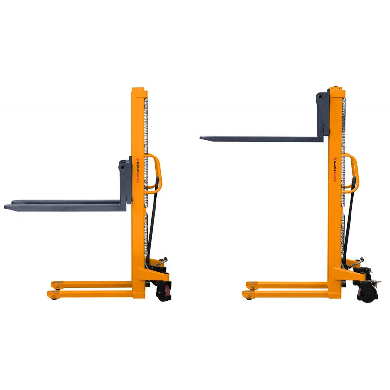 Cormak 2000kg WRHS2016 Mast Pallet Stacker with Adjustable Forks Moves 1600mm - Aries Machine Services
