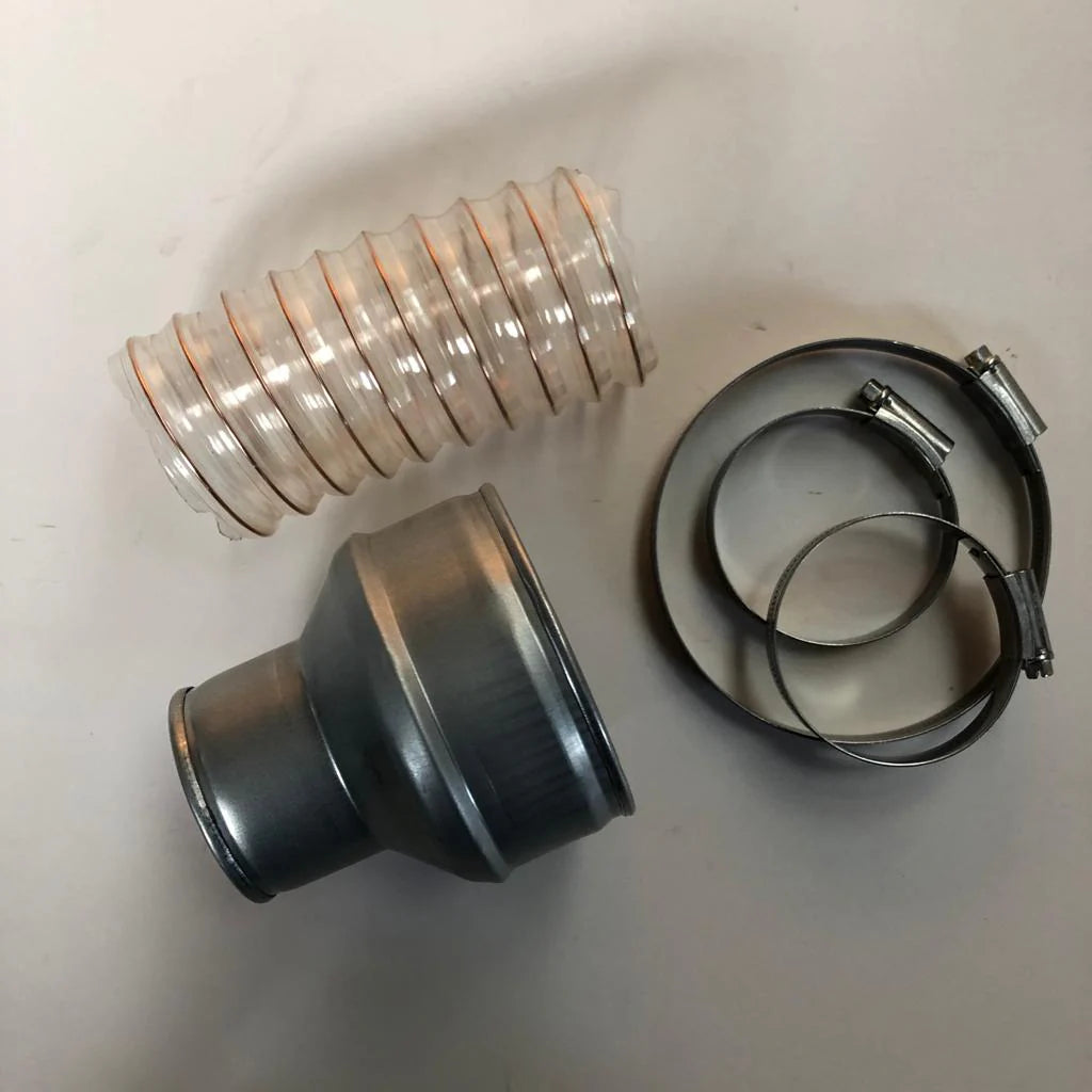 Reducer Kit Ducting Steel Reducer Complete Kit with Hose 100-63 mm. Increases Crow ...