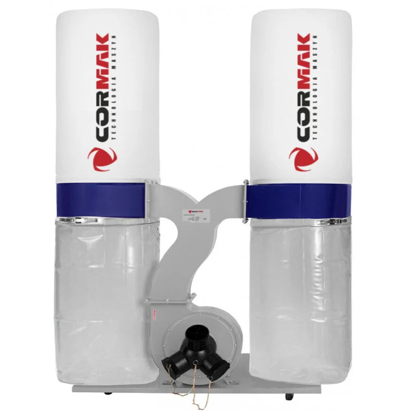 Cormak Dust Extractor FM300S 400v 3 Phase Twin Bag - Aries Machine Services